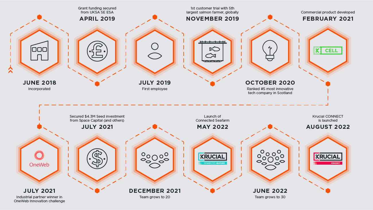Krucial company timeline and milestones