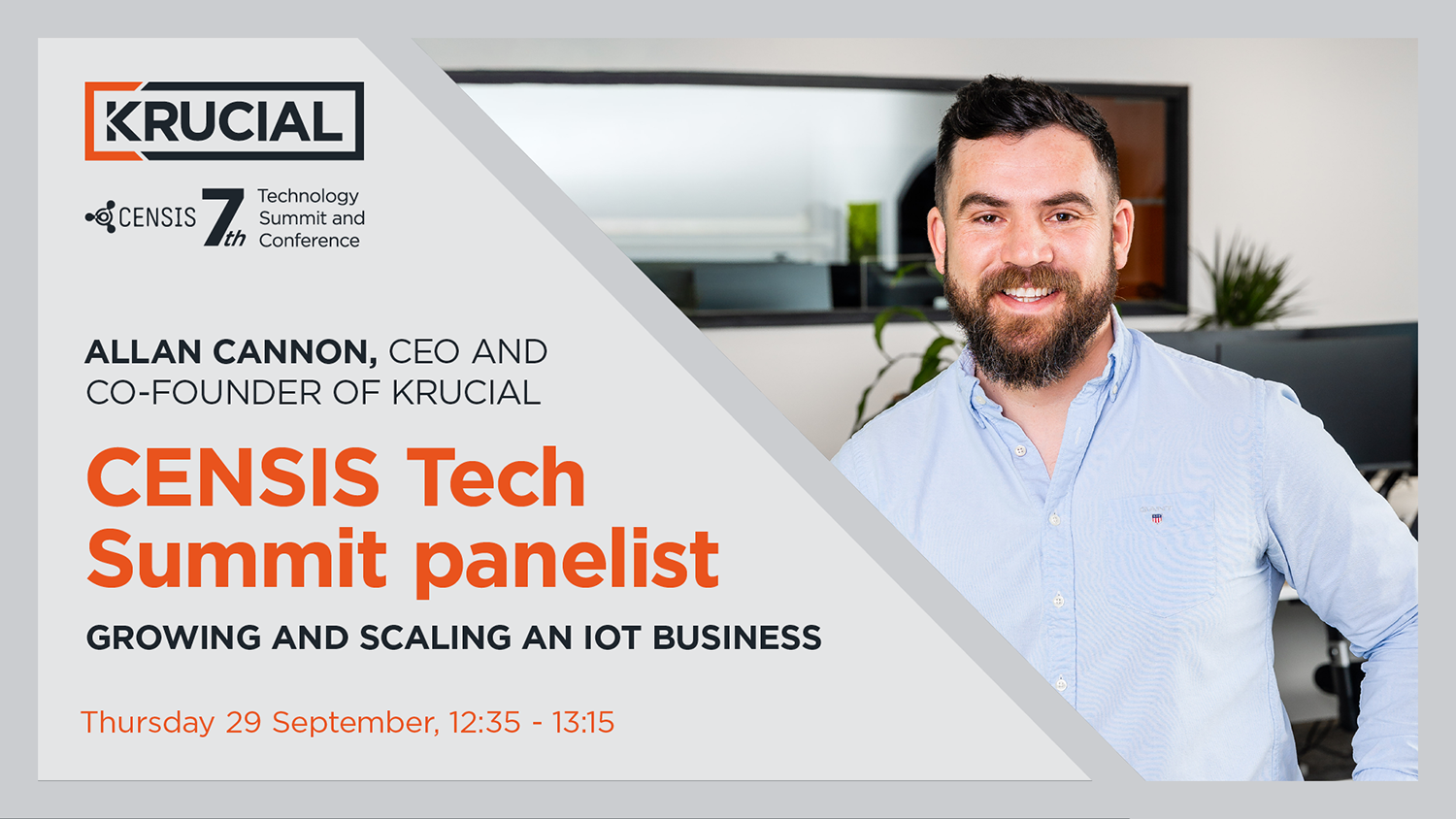 Krucial CEO to address CENSIS Tech Summit on scaling IoT business